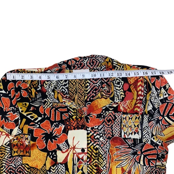 Tradition Vintage Tropical Hawaiian Print Short Sleeve Button Up Shirt - Picture 10 of 11